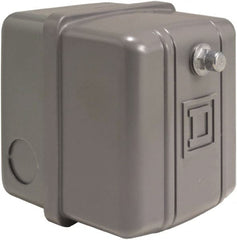 Square D - 1 NEMA Rated, DP, 5 to 10 psi, Electromechanical Pressure and Level Switch - Adjustable Pressure, 460/575 VAC, 1/4 Inch Connector, Screw Terminal, For Use with Air Compressors, Power Circuits, Water Pumps - Exact Tooling