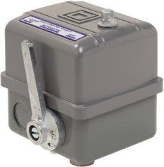 Square D - 1, 7, 9 and 3R NEMA Rated, 145 to 175 psi, Electromechanical Pressure and Level Switch - Adjustable Pressure, 575 VAC, L1-T1, L2-T2 Terminal, For Use with Square D Pumptrol - Exact Tooling