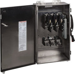 Square D - 200 Amp, 600 VAC/VDC, 3 Pole Nonfused Safety Switch - NEMA 12, 3, 3R, 4 & 4X, 50 hp at 600 VAC, 50 hp at 600 VDC (Single Phase), 150 hp at 600 VAC, 50 hp at 600 VDC (Triple Phase), ST Contact Form - Exact Tooling