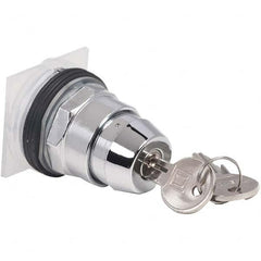 Schneider Electric - 1.22 Inch Mount Hole, 2 Position, Key Operated, Selector Switch with Contact Blocks - Exact Tooling
