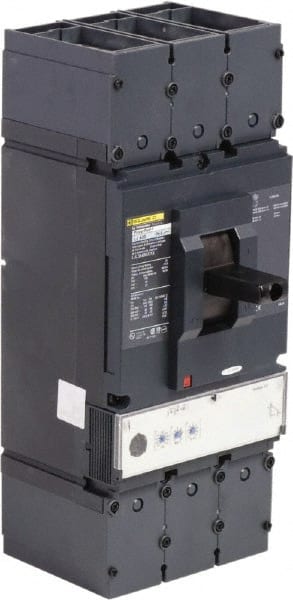 Square D - 400 Amp, 600 VAC, 3 Pole, Panel Mount Molded Case Circuit Breaker - Electronic Trip, Multiple Breaking Capacity Ratings, 2 AWG - Exact Tooling