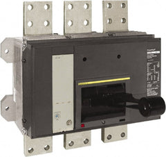 Square D - 1600 Amp, 600 VAC, 3 Pole, Panel Mount Molded Case Circuit Breaker - Electronic Trip, Multiple Breaking Capacity Ratings, 3/0 AWG - Exact Tooling