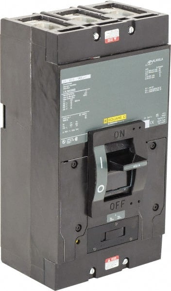 Square D - 400 Amp, 600 V, 3 Pole, Panel Mount Molded Case Circuit Breaker - Thermal Magnetic Trip, Multiple Breaking Capacity Ratings - Exact Tooling