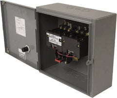 Square D - 110 Coil VAC at 50 Hz, 120 Coil VAC at 60 Hz, 45 Amp, NEMA Size 2, Reversible Enclosed Enclosure NEMA Motor Starter - 3 Phase hp: 10 at 200 VAC, 15 at 230 VAC, 25 at 460 VAC, 25 at 575 VAC, 1 Enclosure Rating - Exact Tooling