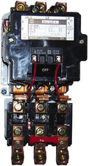 Square D - 208 Coil VAC at 60 Hz, 135 Amp, NEMA Size 4, Nonreversible Open Enclosure NEMA Motor Starter - 3 Phase hp: 100 at 460 VAC, 100 at 575 VAC, 40 at 200 VAC, 50 at 230 VAC - Exact Tooling