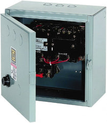 Square D - 110 Coil VAC at 50 Hz, 120 Coil VAC at 60 Hz, 18 Amp, Reversible Enclosed Enclosure NEMA Motor Starter - 3 Phase hp: 3 at 200 VAC, 3 at 230 VAC, 5 at 460 VAC, 5 at 575 VAC, 1 Enclosure Rating - Exact Tooling