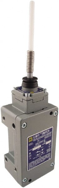 Square D - DPDT, 2NC/2NO, 600 Volt Screw Terminal, Cat Whisker Actuator, General Purpose Limit Switch - 1, 2, 4, 6, 12, 13, 6P NEMA Rating, IP67 IPR Rating - Exact Tooling