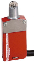 Telemecanique Sensors - NO/2NC Configuration, Multiple Amp Level, Metal Roller Plunger Safety Limit Switch - 2m Cable Length, 30mm Wide x 16mm Deep x 70mm High, IP66, IP67, IP68 Ingress Rating - Exact Tooling