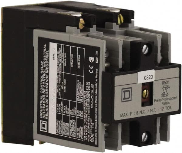 Square D - 2NO, 600 VAC Control Relay - Panel Mount - Exact Tooling