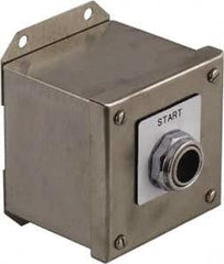 Schneider Electric - 1 Operator, Pushbutton Control Station - Start (Legend), Momentary Switch, NO/NC Contact, NEMA 1, 13, 3, 4 - Exact Tooling