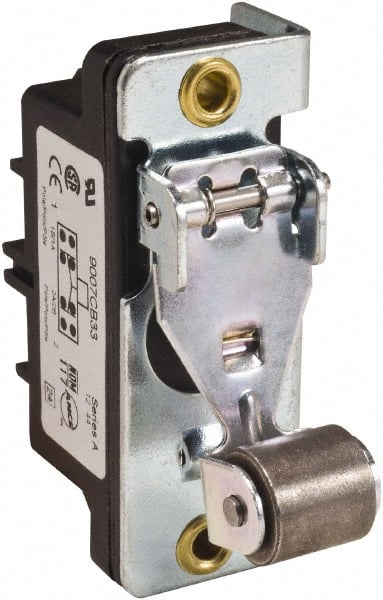 Square D - DPDT, 2NC/2NO, 600 Volt, Screw Terminal, Roller Plunger Actuator, General Purpose Limit Switch - 1 NEMA Rating, IP20 IPR Rating, Bracket Mount, 1/2 Lb. Operating Force - Exact Tooling