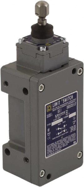 Square D - DPDT, 2NC/2NO, 600 Volt, Screw Terminal, Plunger Actuator, General Purpose Limit Switch - 1, 2, 4, 6, 12, 13, 6P NEMA Rating, IP67 IPR Rating - Exact Tooling