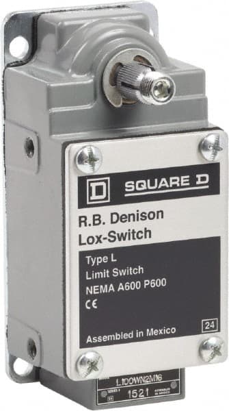 Square D - DPST, 2NO, 600 Volt, Screw Terminal, Rotary Spring Return Actuator, General Purpose Limit Switch - 1, 2, 4, 12, 13 NEMA Rating, IP67 IPR Rating - Exact Tooling