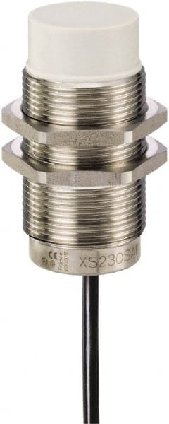 Telemecanique Sensors - PNP, 22mm Detection, Cylinder, Inductive Proximity Sensor - 3 Wires, IP68, IP69, 12 to 24 VDC, M30x1.5 Thread, 63mm Long - Exact Tooling