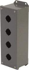Schneider Electric - 4 Hole, 30mm Hole Diameter, Steel Pushbutton Switch Enclosure - 3, 13 NEMA Rated - Exact Tooling