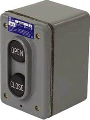 Schneider Electric - 2 Operator, Flush Pushbutton Control Station - Close, Open (Legend), Momentary Switch, NEMA 1, 4 - Exact Tooling
