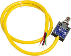 Square D - SPDT, NC/NO, 240 VAC, Prewired Terminal, Roller Plunger Actuator, General Purpose Limit Switch - 1, 2, 4, 6, 6P NEMA Rating, IP67 IPR Rating, Panel Mount, 80 Ounce Operating Force - Exact Tooling