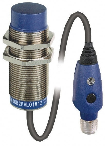 Telemecanique Sensors - PNP, 11 to 18mm Detection, Cylinder, Inductive Proximity Sensor - 3 Wires, IP67, IP69, 12 to 24 VDC, M30x1.5 Thread, 63mm Long - Exact Tooling