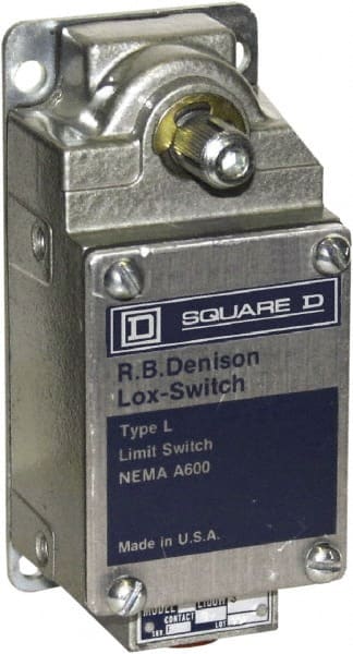 Square D - 3PDT, 2NO/NC, 600 Volt Screw Terminal, Rotary Spring Return Actuator, General Purpose Limit Switch - 1, 2, 4, 12, 13 NEMA Rating, IP67 IPR Rating - Exact Tooling