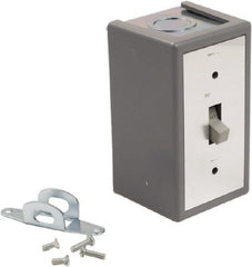 Square D - 3 Poles, 30 Amp, NEMA, Enclosed Toggle Manual Motor Starter - 1 hp at 90 VDC, 10 hp at 460 VAC, 10 hp at 575 VAC, 1-1/2 hp at 230 VDC, 2 hp at 115 VAC, 2 hp at 115 VDC & 7-1/2 hp at 230 VAC - Exact Tooling