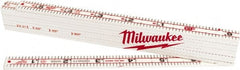 Milwaukee Tool - 6-1/2' Long, 1/100" Graduation, Folding Rule - 1-3/8" Wide, Composite Laminate - Exact Tooling