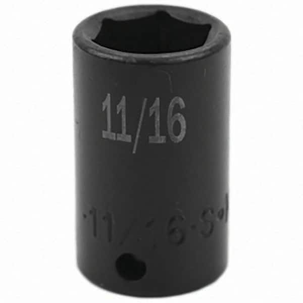 SK - Impact Socket - 3/8"DR 6PT 11/16" SEMI-DEEP IMPACT SOCKET - Exact Tooling