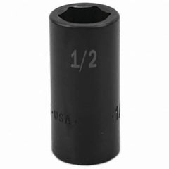 SK - Impact Socket - 3/8"DR 6PT 1/2" SEMI-DEEP IMPACT SOCKET - Exact Tooling