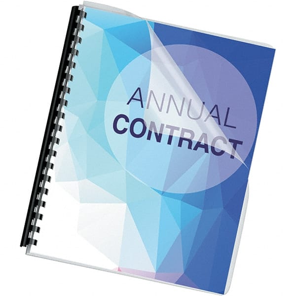 FELLOWES - Clear PVC Binding Machine Report Cover - 8-3/4 x 11-1/4" - Exact Tooling