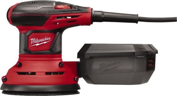Milwaukee Tool - 5" Pad, 7,000 to 12,000 OPM, Electric Orbital Sander - Round, Random Orbital Sander, 3 Amps - Exact Tooling