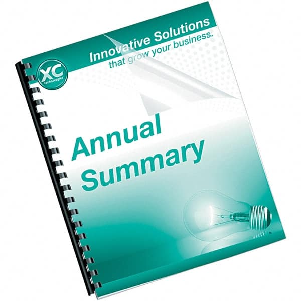 FELLOWES - Clear PVC Binding Machine Report Cover - 8-3/4 x 11-1/4" - Exact Tooling