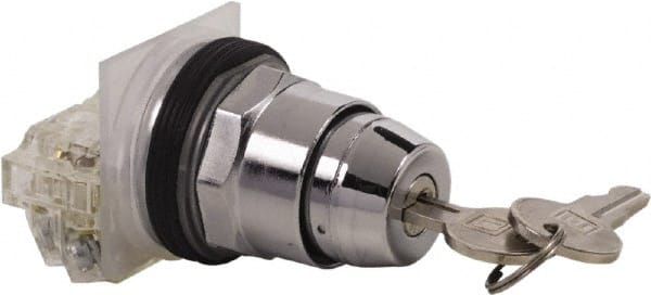 Schneider Electric - 1.18 Inch Mount Hole, 3 Position, Knob and Pushbutton Operated, Selector Switch - Black, Maintained (MA), NO/NC, Weatherproof and Dust and Oil Resistant - Exact Tooling