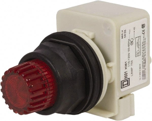 Schneider Electric - 30mm Mount Hole, Extended Straight, Pushbutton Switch Only - Red Pushbutton, Momentary (MO) - Exact Tooling
