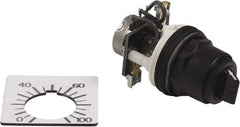 Square D - 2,000 Ohm, 30mm, 300 VAC Potentiometer - 2 Watts, Nonilluminated, Knob Operated, NEMA 4, 13 - Exact Tooling