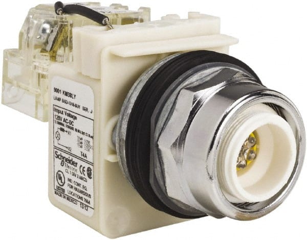 Schneider Electric - 120 VAC LED Indicating Light - Screw Clamp Connector - Exact Tooling