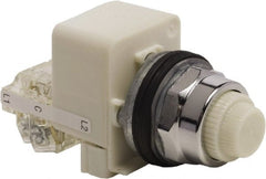 Schneider Electric - 120 VAC White Lens LED Indicating Light - Screw Clamp Connector - Exact Tooling