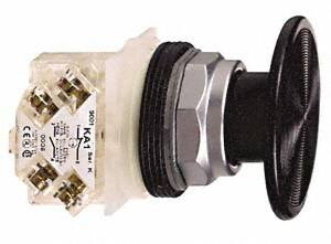 Schneider Electric - 30mm Mount Hole, Extended Straight, Pushbutton Switch with Contact Block - Black Pushbutton, Momentary (MO) - Exact Tooling
