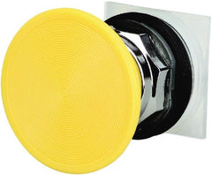 Schneider Electric - 30mm Mount Hole, Extended Straight, Pushbutton Switch Only - Yellow Pushbutton, Momentary (MO) - Exact Tooling