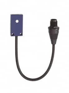 Telemecanique Sensors - NPN, 0.1m Detection, Flat, Ultrasonic Proximity Sensor - 3 Wires, IP67, 12 to 24 VDC, 8mm Wide - Exact Tooling