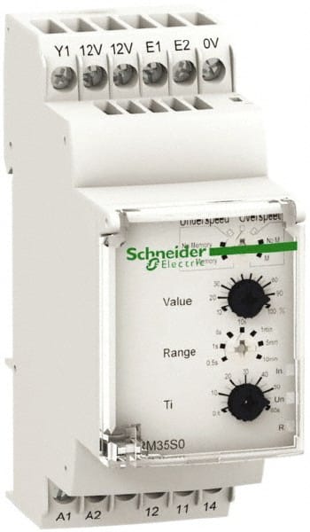 Schneider Electric - NC/NO, 24-240 VAC/DC Control Relay - DIN Rail Mount - Exact Tooling