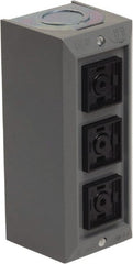 Schneider Electric - 3 Operator, Projecting Pushbutton Control Station - No Legend, Momentary Switch, 2NO/3NC Contact, NEMA 1 - Exact Tooling