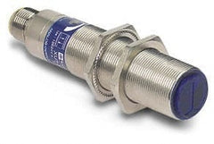 Telemecanique Sensors - 1/2-20 UNF Connector, 1m Nominal Distance, Shock and Vibration Resistant, Diffused Photoelectric Sensor - 24 to 240 VAC/VDC, 25 Hz, Brass, 95mm Long x 18mm Wide x 7 Inch High - Exact Tooling