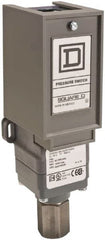 Square D - 1 NEMA Rated, SPDT, 170 to 5,600 psi, Electromechanical Pressure and Level Switch - Adjustable Pressure, 120 VAC at 6 Amp, 125 VDC at 0.22 Amp, 240 VAC at 3 Amp, 250 VDC at 0.27 Amp, 1/4 Inch Connector, Screw Terminal, For Use with 9012G - Exact Tooling
