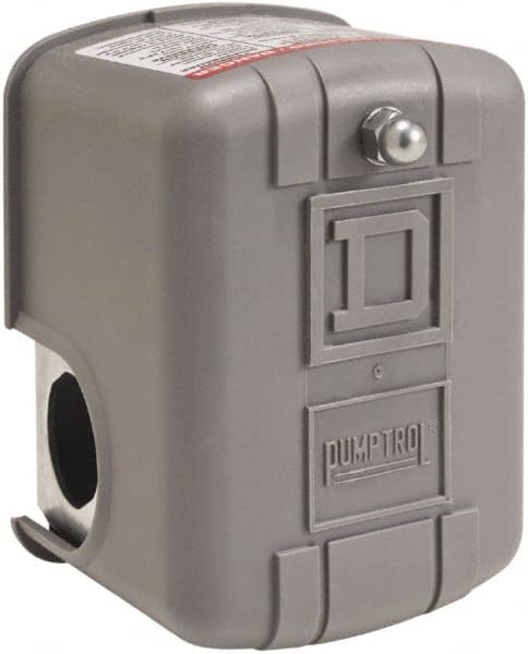 Square D - 1 and 3R NEMA Rated, 40 to 60 psi, Electromechanical Pressure and Level Switch - Adjustable Pressure, 575 VAC, L1-T1, L2-T2 Terminal, For Use with Square D Pumptrol - Exact Tooling