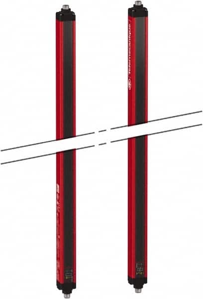 Telemecanique Sensors - 38 Beam, 29.92 Inch Height Protection, 4, 12m Max Sensing, 14 to 131°F, Hand Protection 4, Safety Light Curtain - 24 VDC, Red, Aluminum - Exact Tooling