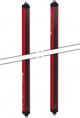 Telemecanique Sensors - 3 Beam, 31.89 Inch Height Protection, 4, 12m Max Sensing, 14 to 131°F, Body Protection 4, Safety Light Curtain - 24 VDC, 15-3/4 Inch Space Between Beams, Red, Aluminum - Exact Tooling