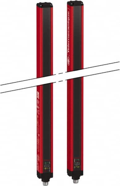 Telemecanique Sensors - 13 Beam, 10.24 Inch Height Protection, 4, 12m Max Sensing, 14 to 131°F, Hand Protection 4, Safety Light Curtain - 24 VDC, Red, Aluminum - Exact Tooling
