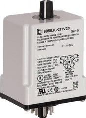 Square D - DPDT Time Delay Relay - 10 Contact Amp, 110 VDC & 120 VAC - Exact Tooling