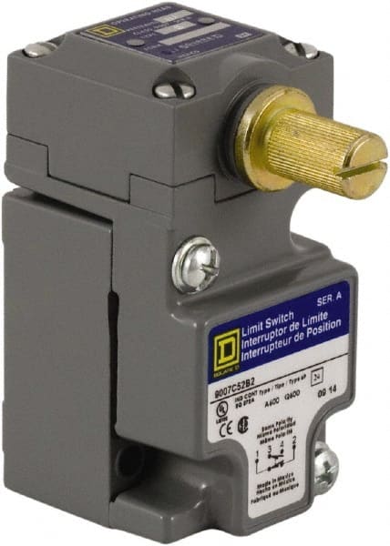 Square D - SPDT, NC/NO, 600 Volt, Screw Terminal, Roller Lever Actuator, General Purpose Limit Switch - Exact Tooling