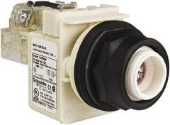 Schneider Electric - 28 V Red Lens LED Pilot Light - Round Lens, Screw Clamp Connector, 54mm OAL x 42mm Wide, Vibration Resistant - Exact Tooling