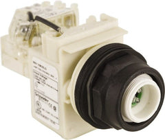 Schneider Electric - 120 V LED Press-to-Test Indicating Light - Round Lens, Screw Clamp Connector, Corrosion Resistant, Dust Resistant, Oil Resistant - Exact Tooling